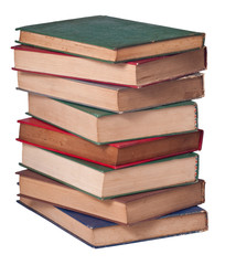 stack of old books