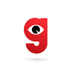 Letter G eye logo icon design template elements