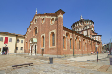 Fototapeta na wymiar milano chiesa santa maria delle grazie lombardia italia europa milan lombardy italy europe