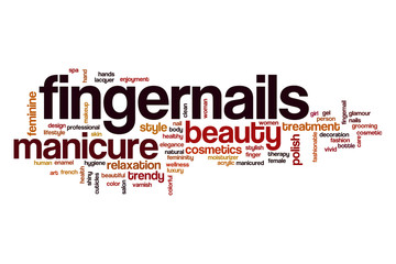 Fototapeta premium Fingernails word cloud
