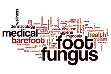 Foot fungus word cloud