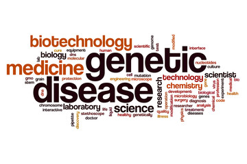 Genetic disease word cloud