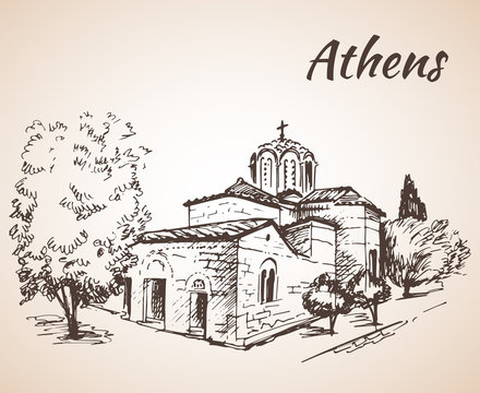 Greece Athens Holy Apostles church