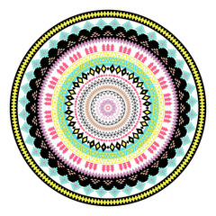 Mandala. Abstract circular vector ornament. Geometric pattern