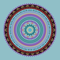 Mandala. Abstract circular vector ornament. Geometric pattern