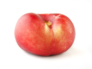 Peach fruit isolated on white background with clipping path