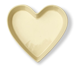 heart shape plate isolated