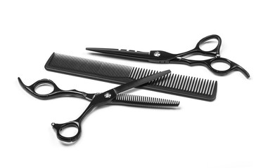 scissors and comb