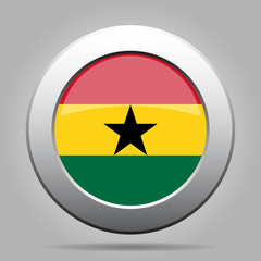 metal button with flag of Ghana