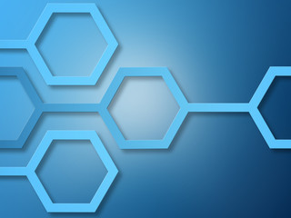 Obraz na płótnie Canvas Blue Abstract background with hexagons