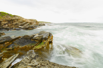 Rocky shore.