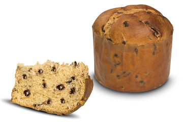 Sweet panettone, typical Italian dessert for Christmas and Easte
