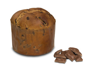 Sweet panettone, typical Italian dessert for Christmas