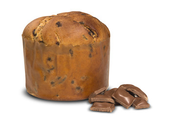 Sweet panettone, typical Italian dessert for Christmas
