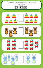 Fototapeta premium Math educational game for children