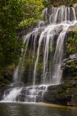Fototapeta na wymiar Beautiful waterfall in sunny day - Serra da Canastra National Park - Minas Gerais, Brazil