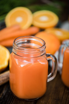 orange and carrot smoothie drink