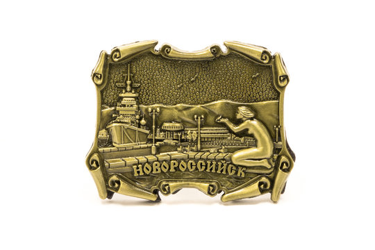The souvenir magnet from Russian port city of Novorossiysk (written on the magnet)