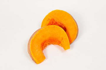 Fresh pumpkin on a white background