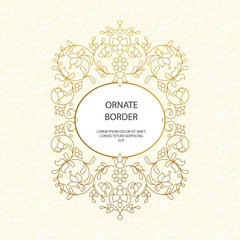 Vector decorative frame. Elegant element for design template.