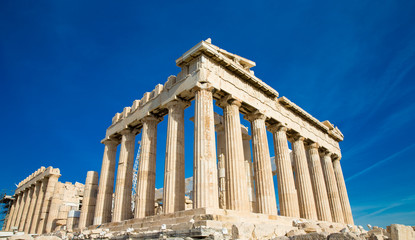 Obraz premium Parthenon on the Acropolis in Athens, Greece