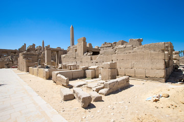 Ancient ruins of Karnak temple in Egypt