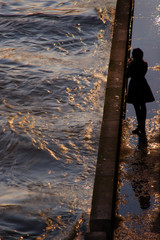 Girl looks at the Seine River, Paris  © zuzannab
