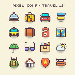 Pixel icons-travel 2