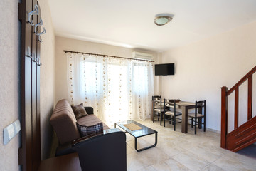Interior of a living room in a guest house