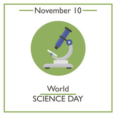 World Science Day. November 10