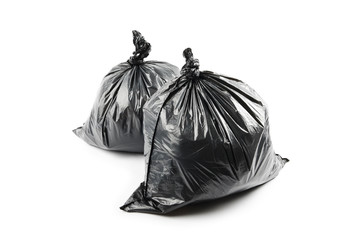 Two black garbage bags