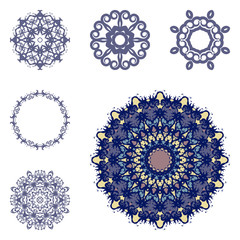 Set of six mandalas