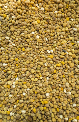 Big bunch of bee pollen granules texture