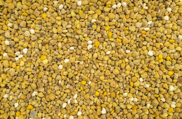 Big bunch of bee pollen granules texture