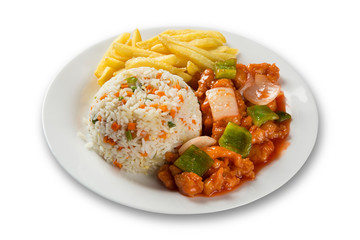 Chicken chow mein a popular oriental dish available at chinese t
