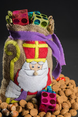 St. Nicholas' bag filled with traditional Dutch spicy cookies