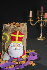 St. Nicholas' bag filled with traditional Dutch spicy cookies