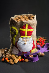 St. Nicholas' bag filled with traditional Dutch spicy cookies
