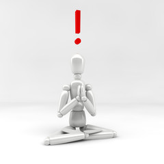 3d illustration of meditation