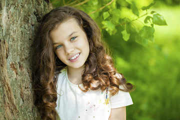 Portrait of a beautiful young little girl