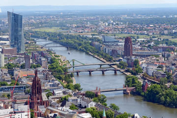 View from the Main Tower in Frankfurt am Main, Germany