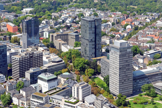 Frankfurt am Main skyline.