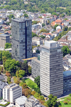 Frankfurt am Main skyline.