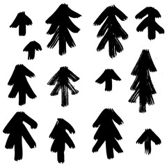 Vector hand-painted ink illustration with brush strokes.