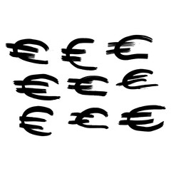 Vector hand-painted ink illustration with brush strokes.