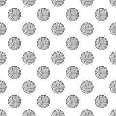 Volleyball seamless pattern on white background. Sport design vector illustration
