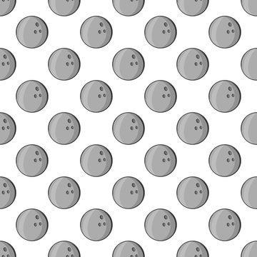 Bowling balls seamless pattern on white background. Sport design vector illustration