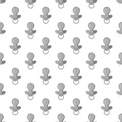 Baby nipple seamless pattern on white background. Toy design vector illustration