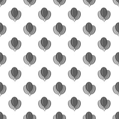 Balloons seamless pattern on white background. Holiday design vector illustration