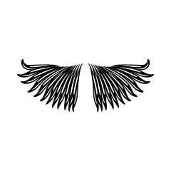 Wings icon in simple style on a white background vector illustration